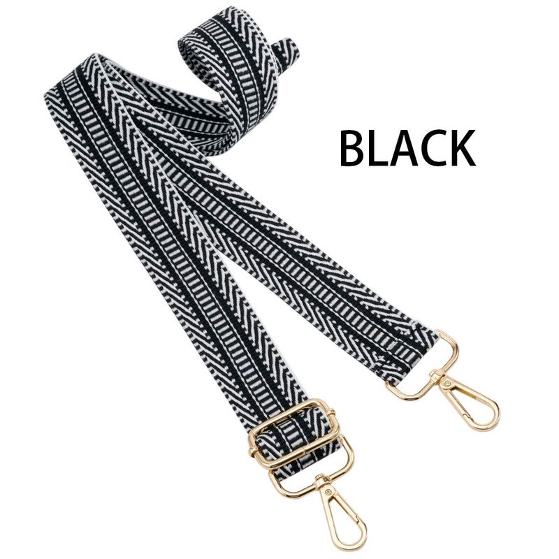 ZOOEASS Wide Shoulder Strap Adjustable Replacement Belt Guitar Style Crossbody Bag Handbag Strap Multicolor Canvas Straps(Wide:1.4in) (Color6) - Image 2